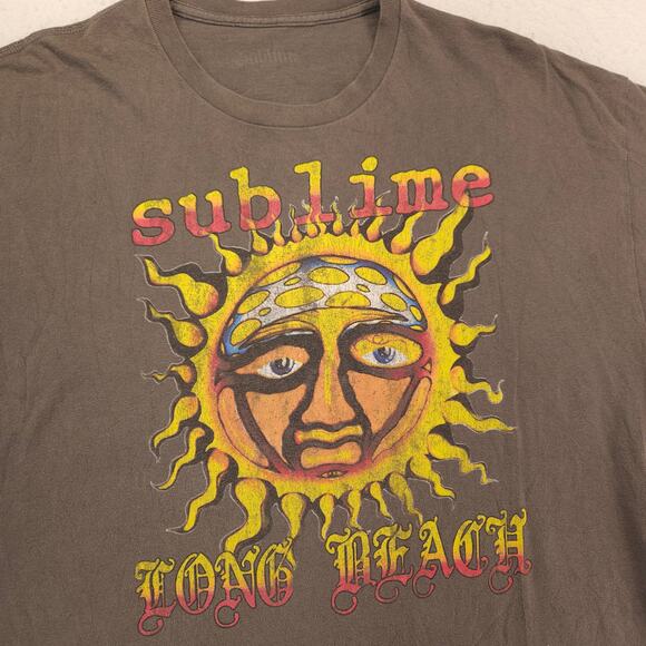 Sublime Band Short Sleeve Crew Neck Graphic T Shirt Mens Size 2XL Gray - Picture 4 of 9